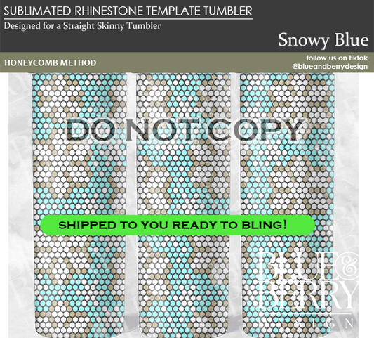 Snowy Blue Template Tumbler