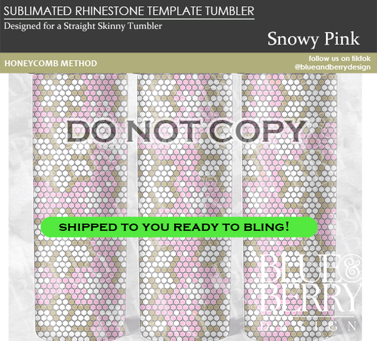 Snowy Pink Template Tumbler