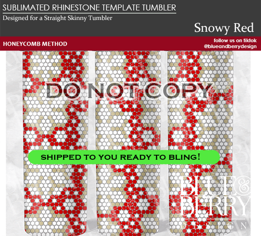 Snowy Red Template Tumbler