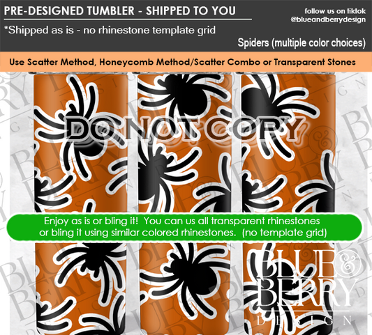 Spooky Spiders Tumbler Sublimated