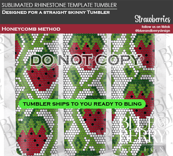 Strawberries Template Tumbler