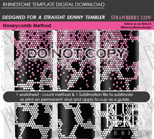 Strawberry Cow - Digital Download Template