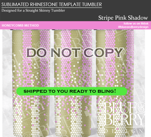 Stripe Pink Shadow Template Tumbler