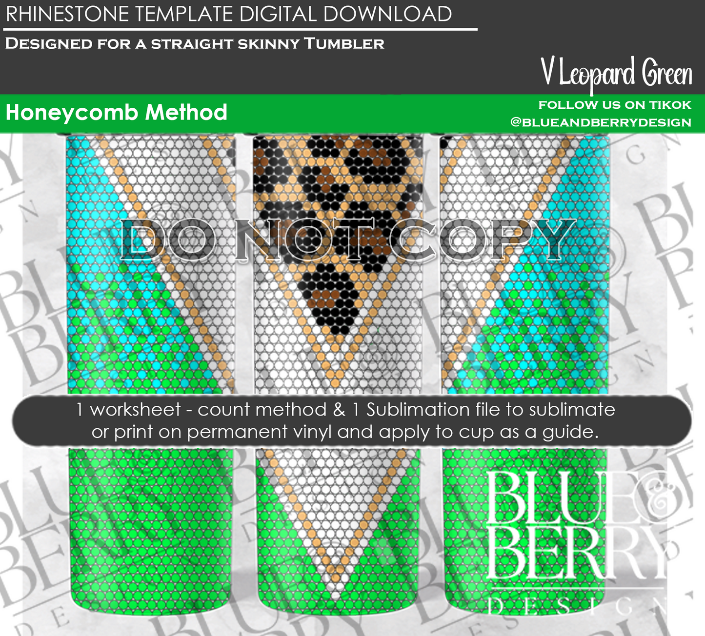 V Leopard Ombre Green Download Template